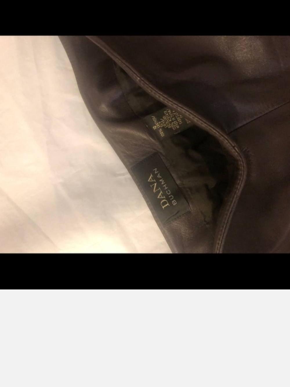 St John 10/12 Burgundy Cream Brown Boucle Knit Jacket Brown Leather Pants Suit - Picture 9 of 14